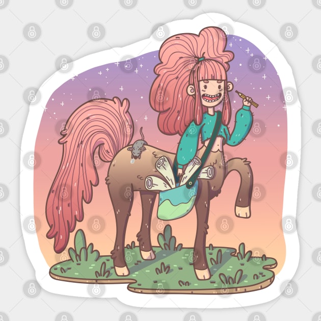 Artist Centaur Sticker by Meeko_Art